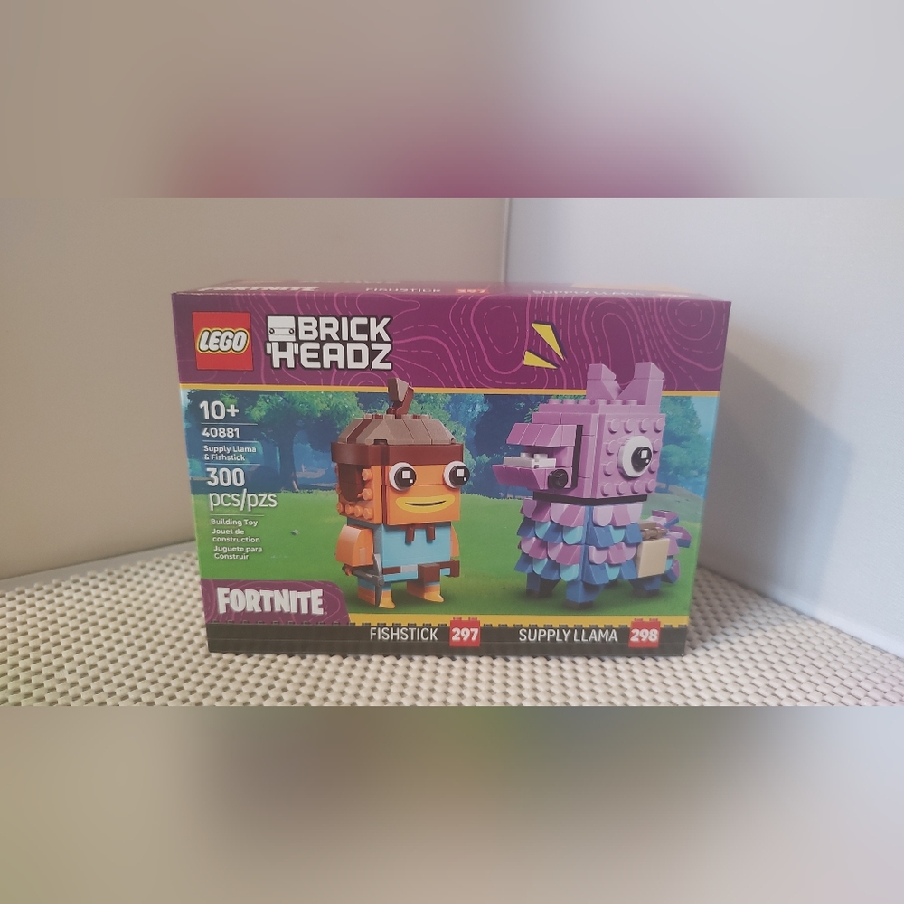 Lego 40881 Supply Llama & Fishtick Fortnite Brick Headz NWT Building Toy Set